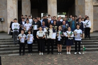 Сегодня в администрации Очамчырского района чествовали юных чемпионов